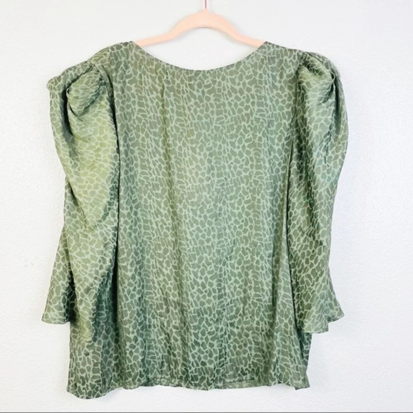A NEW DAY Olive Green Leopard Print Blouse PLUS SIZE XXL - Picture 5 of 10